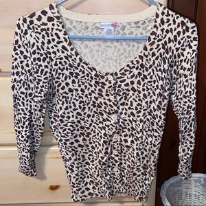 ANIMAL PRINT CARDIGAN